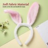 The Fancy Dress Womens White Pink Bunny Ears Headband Fancy