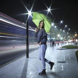 Knirps Ultra U.200 Medium Duomatic Pocket Umbrella - Automatic Open/Close - Storm Resistant - Windproof, neon green, Sporty