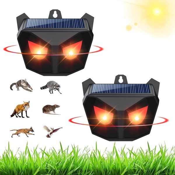 Solar Nocturnal Animal Repeller, Predator Control Light Animal Repellent for