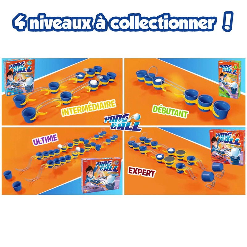 TOMY -14 Cups, 4 Ping Pong Balls, 8 Small, 6