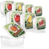 com-four® 8-Piece Fruit Storage Containers Set - Lunch Boxes in