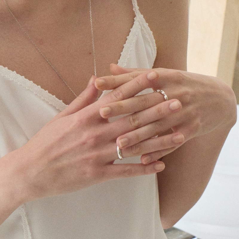 925 Silver Oble Ball Open Ring Gift Package / 925실버