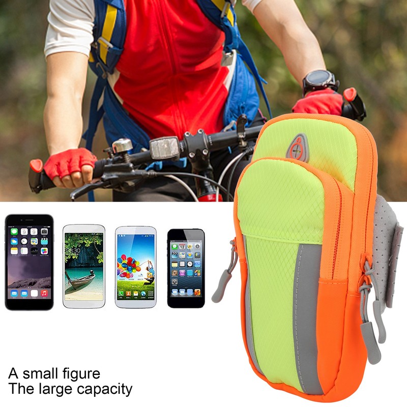 Nylon Mobile Phone Arm Bag Multipocket Men and Women for