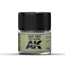 AK Interactive Real Color Air Single Paint Line 10ml - RC285 thru RC342 Color: RAF Sky FS 34424 - RC290