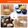 600 stoppini per candela, stoppini da 2,6 cm in cotone,