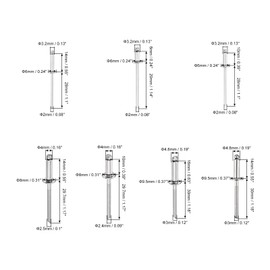 sourcing map 260Pcs 7 Sizes 304 Stainless Steel Open-End Dome-Head Blind Rivets Assortment Kit, Open-End Type Blind Rivets for DIY, Sheet Metal, Automotive Repairs, Furniture (Silver)