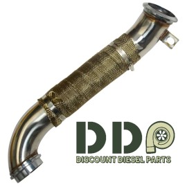 DDP 3" Turbo Pipe W Wrap For 2004.5-2010 Chevy GMC 6.6L LLY LBZ LMM Duramax