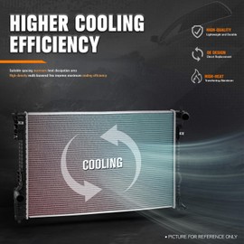 Factory Style 1-Row Aluminum Core Cooling Radiator Compatible with 2013-2019 Ford Flex Lincoln MKT