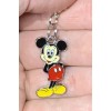 Silver Bashful Mickey Mouse Charm Zipper Pull & Keychain Add