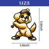 Obokata Embroidered Iron On Patches, Applique Patch,Dog Playing Baseball Sew