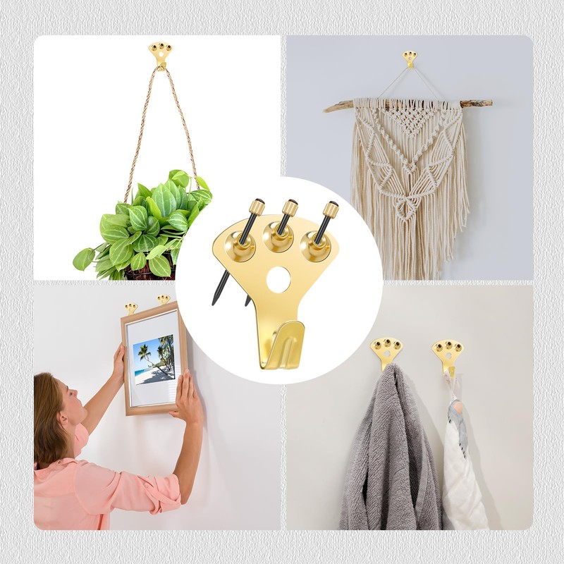 girldate Wall Hanging Hooks (10 Pieces) with Nails, Safe Load