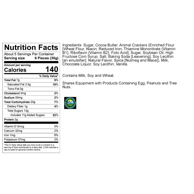 Asher's Chocolates Milk Chocolate Covered Animal Crackers, 5oz, Small Batches,