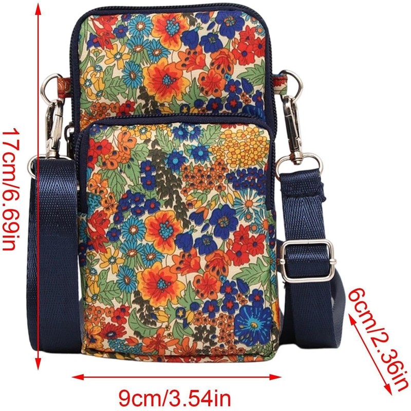 Bolso para Teléfono - Estampado Multibolsillos Mini Cartera con