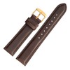WOCCI 14mm Vintage Leather Watch Strap with Gold Buckle, Replacement