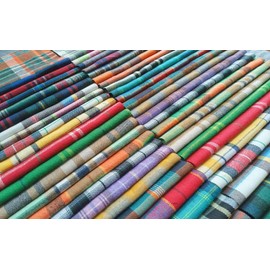 56PCS 12x12 Inches Craft ‌Sanded Fabric Fleece Fabric Brushed Plaid Fabric Bundle Squares Patchwork DIY Handmade Material Set Bundle Home Crafts Sewing Scrapbooking Quilting