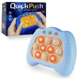 Infowush Pop Fidgets Game Toys,Handheld Game for Kids 6-8,Quick Push Game,Bubble Stress Pop Light Up Game Birthday Gifts for Boys Girls Teens Light Blue