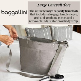 Large Carryall Tote Bag for Women - Lightweight Nylon Zipper Top Weekender Travel Beach Bag Personal Item w/Luggage Sleeve