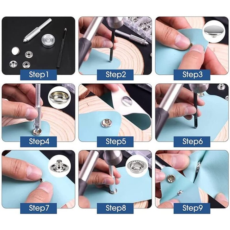 350PCS Canvas Snap Kit, BetterJonny Stainless Steel Screws Snaps Marine
