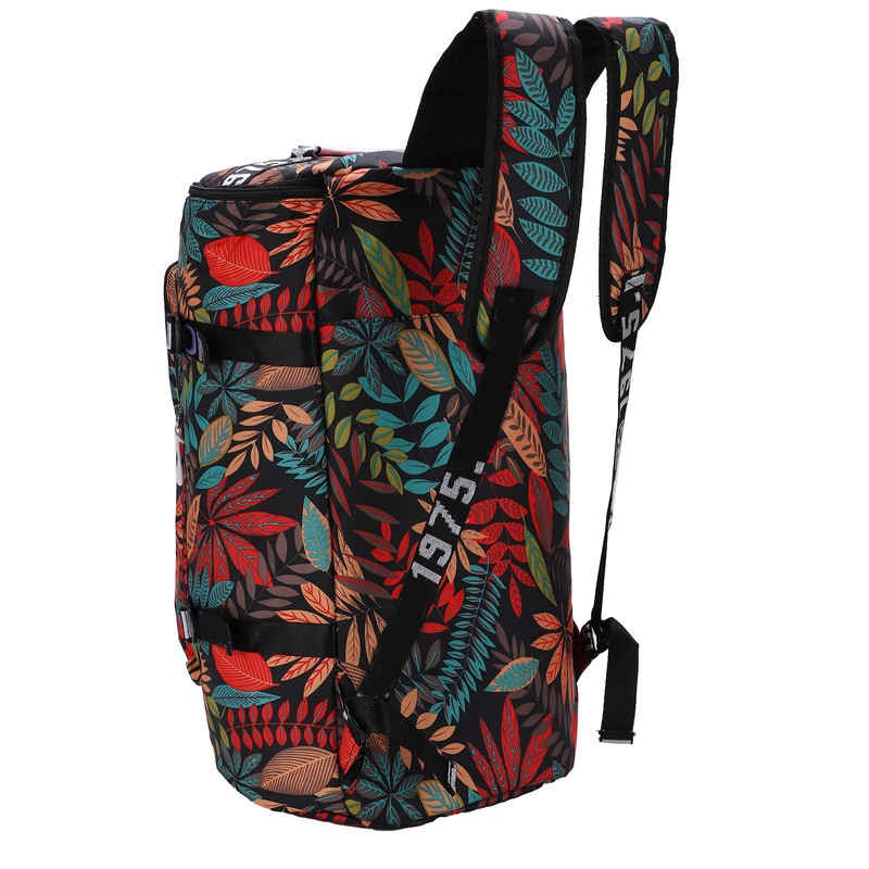 Printed Backpack Polyester Large Capacity Multifunctional Outdoor Leisure Travel BagRed