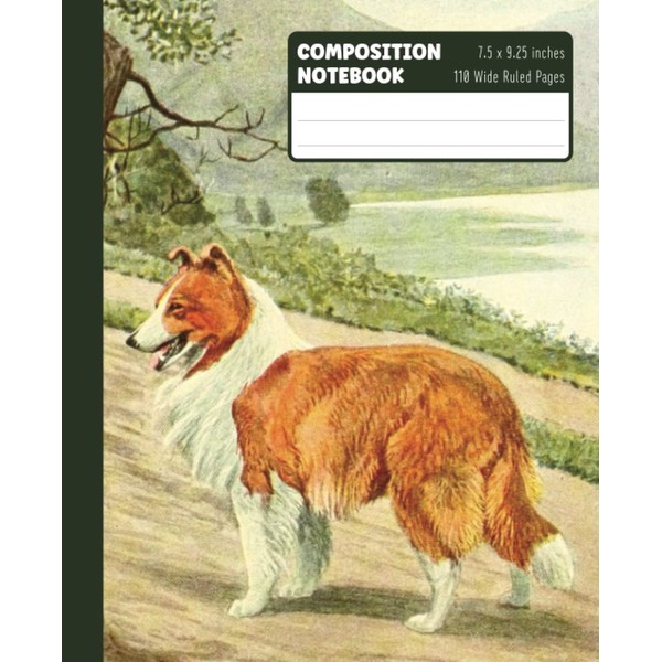 Collie Composition Notebook: Rough Collie Notebook. For Primary & Elementary