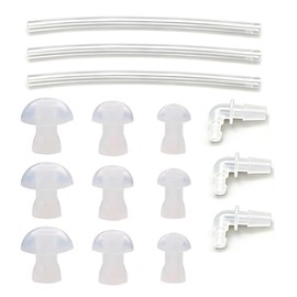 DeaHea 3 Set Hearing Aid Ear Plug Replacement Silicone BTE Hearing Aids Ear Tips with Sound Tube Tubing Domes Eartips for BTE Hearing Aids Behind-The-Ear In-The-Ear ITE Hearing Amplifier Pocket Talker