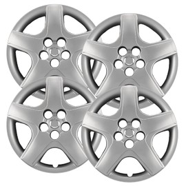 Premium Quality 16" Silver Hubcaps/Wheel Covers fits 2003 2004 2005 2006 2007 and 2008 Toyota Matrix, Heavy Duty Construction (Set of 4) 61119AMS-4