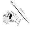 jatimdotin Whistle, Pack of 3 Stainless Steel Sports Whistles with