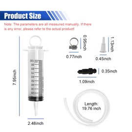 UHANBUT Brake Bleeder Kit, Hydraulic Disc Clutch Brake Bleeding with 100ML Syringe 50cm Hose, Universal Oil Fluid Extractor Tool for Motorcycle Motorbike Scooter Quad System Repair Maintenance