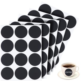CRASPIRE 360Pcs Chalkboard Labels Round Blackboard Labels Stickers PVC Waterproof Reusable Erasable Blank Stickers Peel and Stick for Pantry Jar Canisters Office Home Kitchen