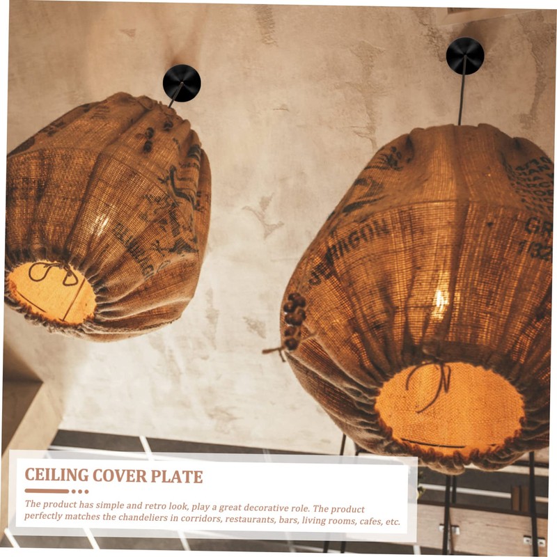 Yardenfun Sturdy Ceiling Light Canopy Plate Practical Pendant Light Base