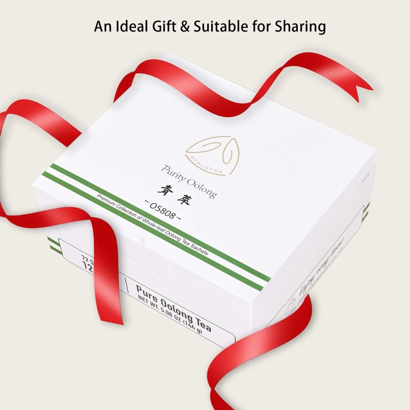 GTGLOTRA Premium Pure Oolong Tea Bag, 72 Pyramid Teabags, 100%
