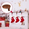 Dcocdeely 6 Pack Round Christmas Stocking Holders Weighted Metal Stockings