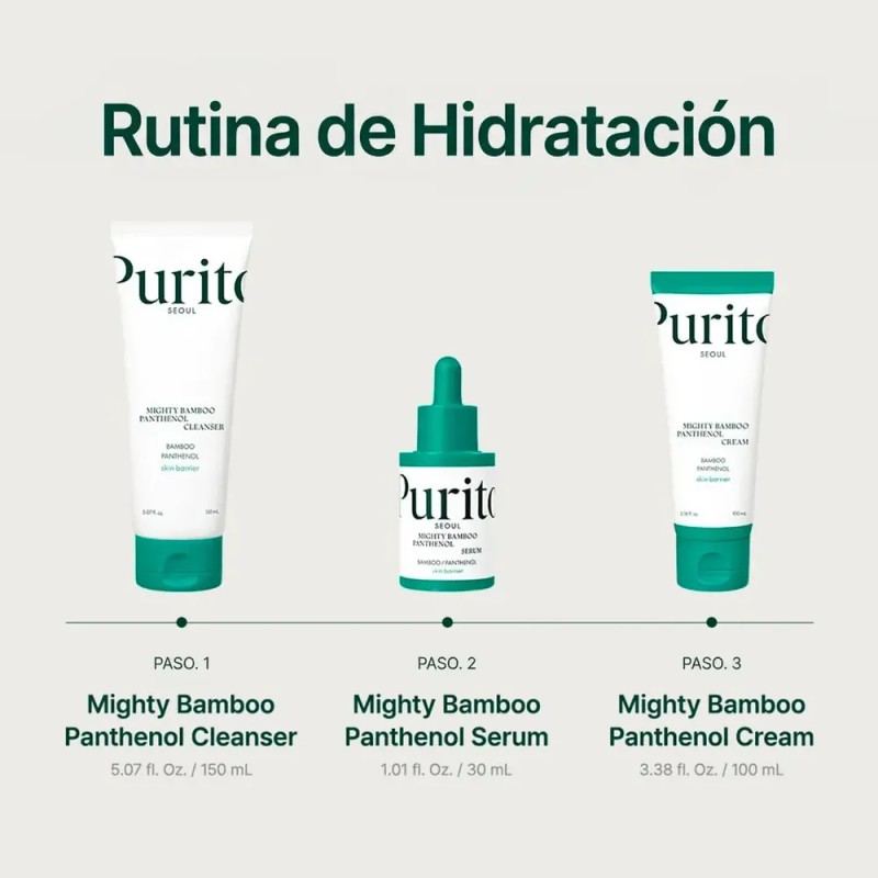 Purito Seoul Mighty Bamboo Pantenol Sérum Hidratante 30ml Día Noche