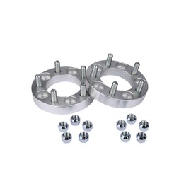 Wheel Spacer Set of 2-5x114.3mm Pattern - 5x4.5 Lug Centric 82.5mm Bore - 1/2" x 20 Studs 1 Inch Thick - Compatible with Ford and Jeep Vehicles - Wrangler, Cherokee, Liberty, Ranger, Explorer, Mustang