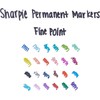 6 x Sharpie Fine Point Retractable Permanent Markers, Orange -