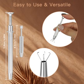 Herramienta para perforar bolas cónicas para cambiar joyas, 14 G, 16 G, 18 G, 20 G, acero inoxidable, aplicación de aretes planos, sin rosca, kit de perforación para el cuerpo de oreja y nariz (12