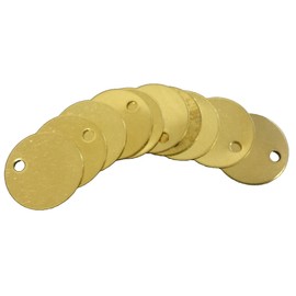 Esco EA591HG-13 1.3 in (32 mm) Tag Blank (Brass Round/10 Pieces)