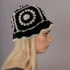 CYMNER Crochet Bucket Hat Women Hand Crafted Knitted Bucket Hat