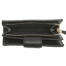 Coach F6390 Women's F6390 Medium Corner Zip Wallet, Plain (6), IMBLK Black, Black