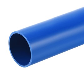 QUARKZMAN PVC pipe, rigid round pipe, 28 mm, ID 32 mm, OD 350 mm, blue, high impact resistance for water pipe, crafts, cable cover