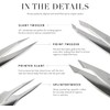 Tweezerman Slant Tweezer Model No. 249-R, Stainless Steel