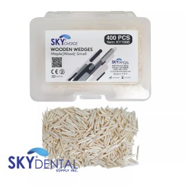 Sky Choice Wood Wedges Dental Triangular Wizard Style Matrix Colored Small Assorted 400/pk - Small