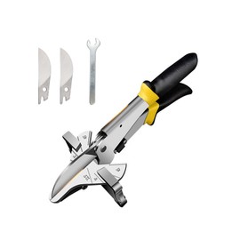 HOHXEN 22.5°-45° Angle Mitre Shear Cutter Multifunctional Scissors Quarter Round Cutting Tool for Cutting PVC PPR PE Pipe Including 2 Spare Blades and Small Wrench