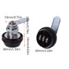 2 3-Digit Code Combination Lock, Zinc Alloy Mailbox Lock, Cam