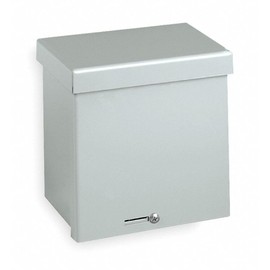 Wiegmann RSC060606 RSC-Series Wallmount Enclosure NEMA 1/3R Lift-Off Screw Cover with Knockouts, Carbon Steel, 6" x 6" x 6"