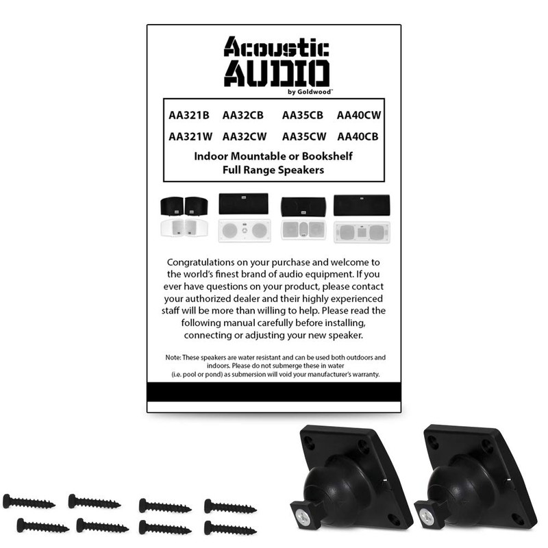 Acoustic Audio AA321B Mountable Indoor Speakers 800 Watts Black 2