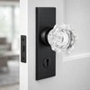 Amylove 2 Set Glass Door Knobs Mortise Style Fluted Crystal