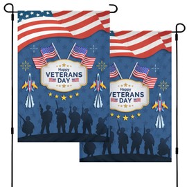 veterans day Garden Flag Thank You, Veterans, Flag 12 X 18 Inch, America Summer Outdoor Small Home Decor Double Sided American Veteran Army Yard Outside Decorations Proud Patriots