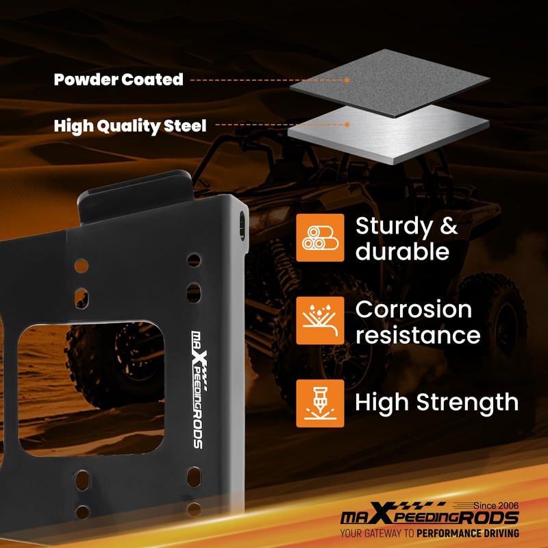 maXpeedingrods Winch Mount Plate for Polaris RZR XP 1000, XP