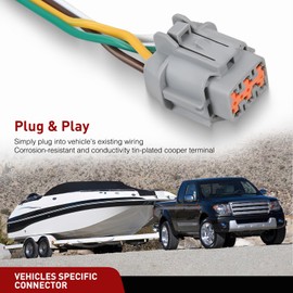 Nilight 4 Pin Trailer Wiring Harness 55441 Custom for 2005 2006 2007 2008 2009 2010 2011 2012 2013 14 15 16 17 18 19 20 21 22 23 24 Nissan Frontier Xterra Pathfinder Suzuki Equator